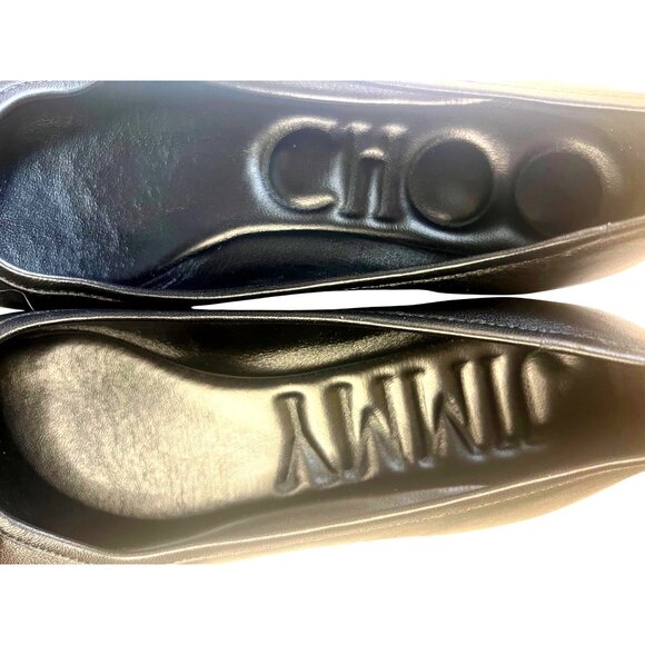 Jimmy Choo Elme Ballet Flats Black Bow Pearl Crystal Embellished US 8 EU 38.5 – - Picture 14 of 16